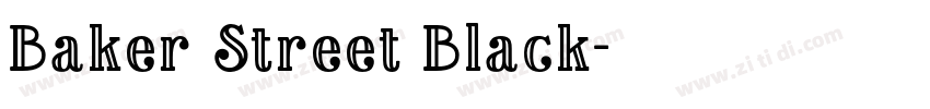 Baker Street Black字体转换